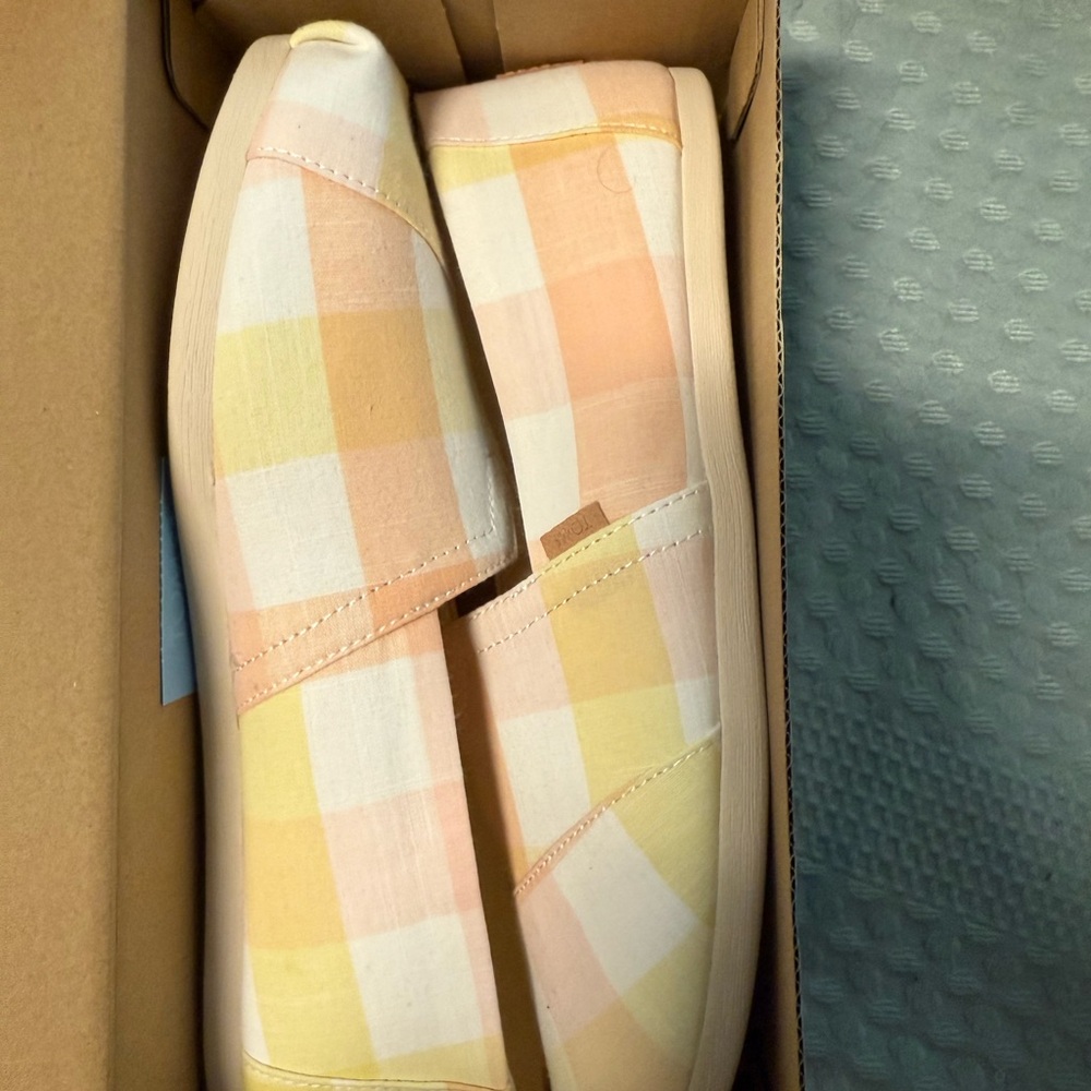 Toms Yellow Multi Alpargata Shoes 8.5